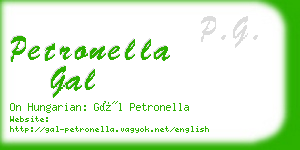 petronella gal business card